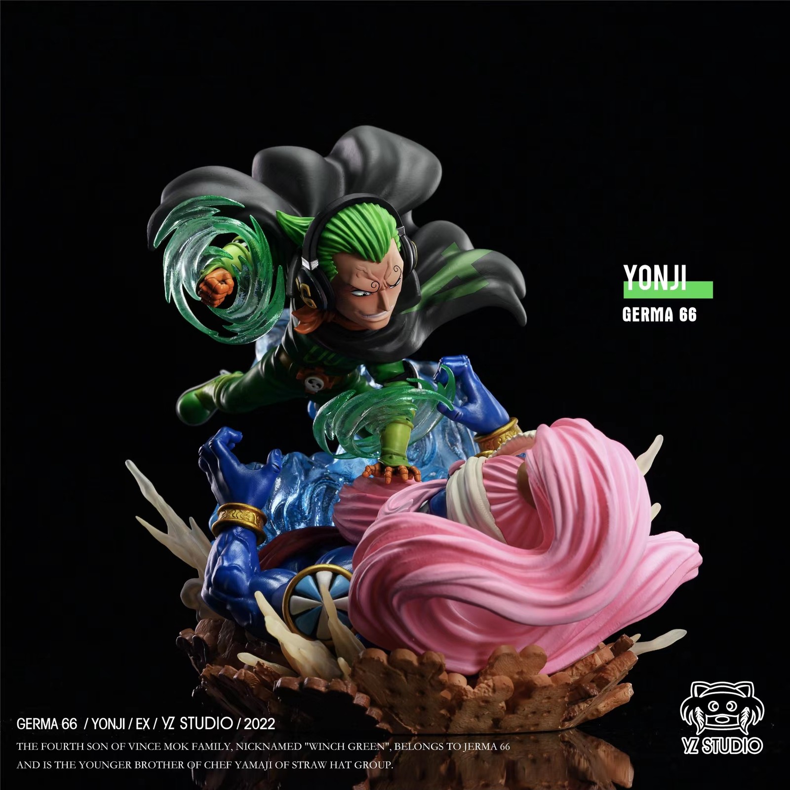 YZ Studios One Piece Winch Green Vinsmoke Yonji Resin Model Pre-order 13.5cm