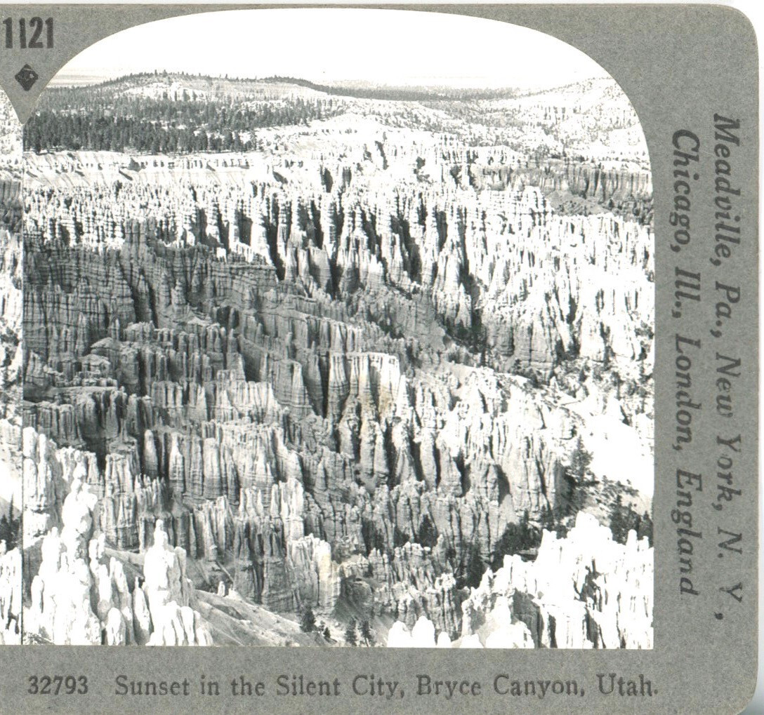 UTAH, Bryce Canyon, Sunset In The Silent City--#1121 Keystone from 600/1200 Set UTAH, Bryce Canyon, Sunset In The Silent City--#1121 Keystone from 600/1200 Set