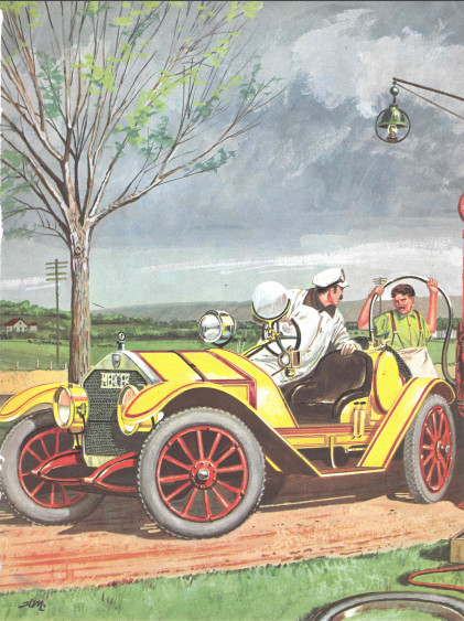Vintage Mercer 1914 Print 10 1/2\