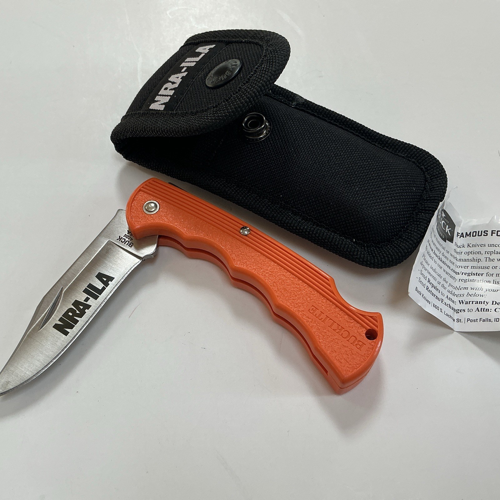 Buck 422 Buck Lite  NRA-ILA  Orange W Sheath