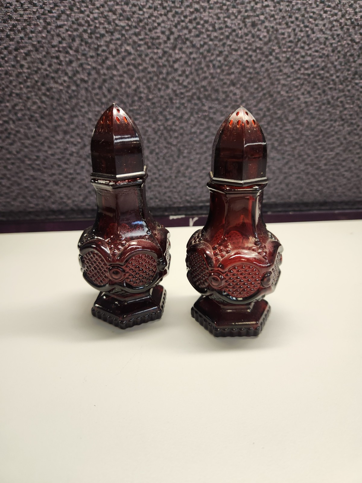 Avon 1876 Cape Cod Ruby Salt and Pepper Shakers