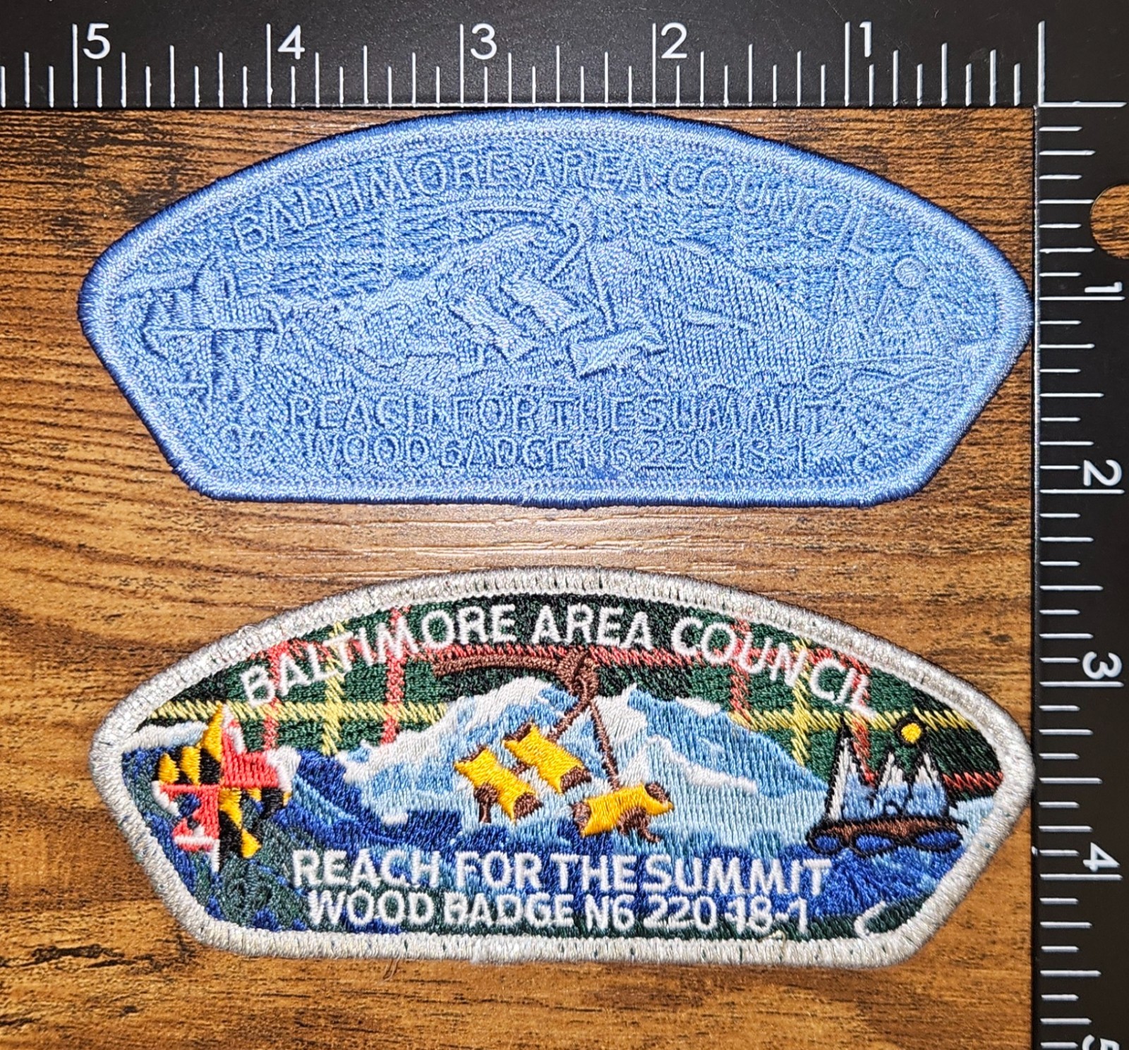 Baltimore Area Council Wood Badge N6 220-18-1 Reach for the Summit CSP Set of 2