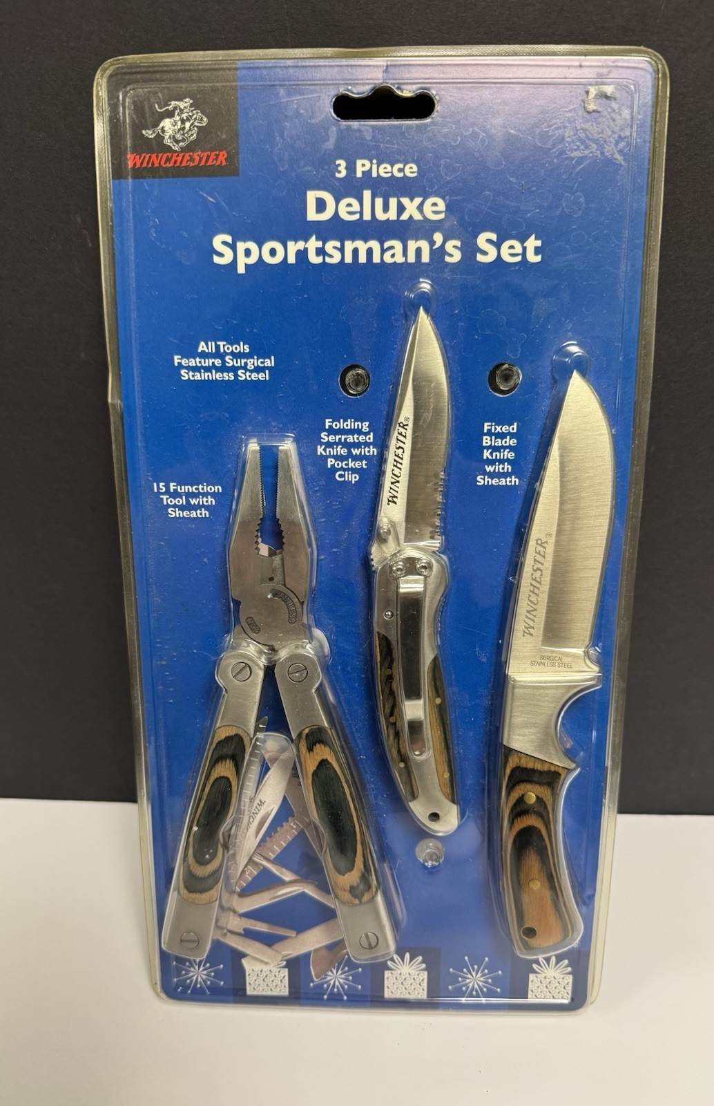 Winchester 3 Piece Deluxe Sportsman\'s Knife Set New Sealed