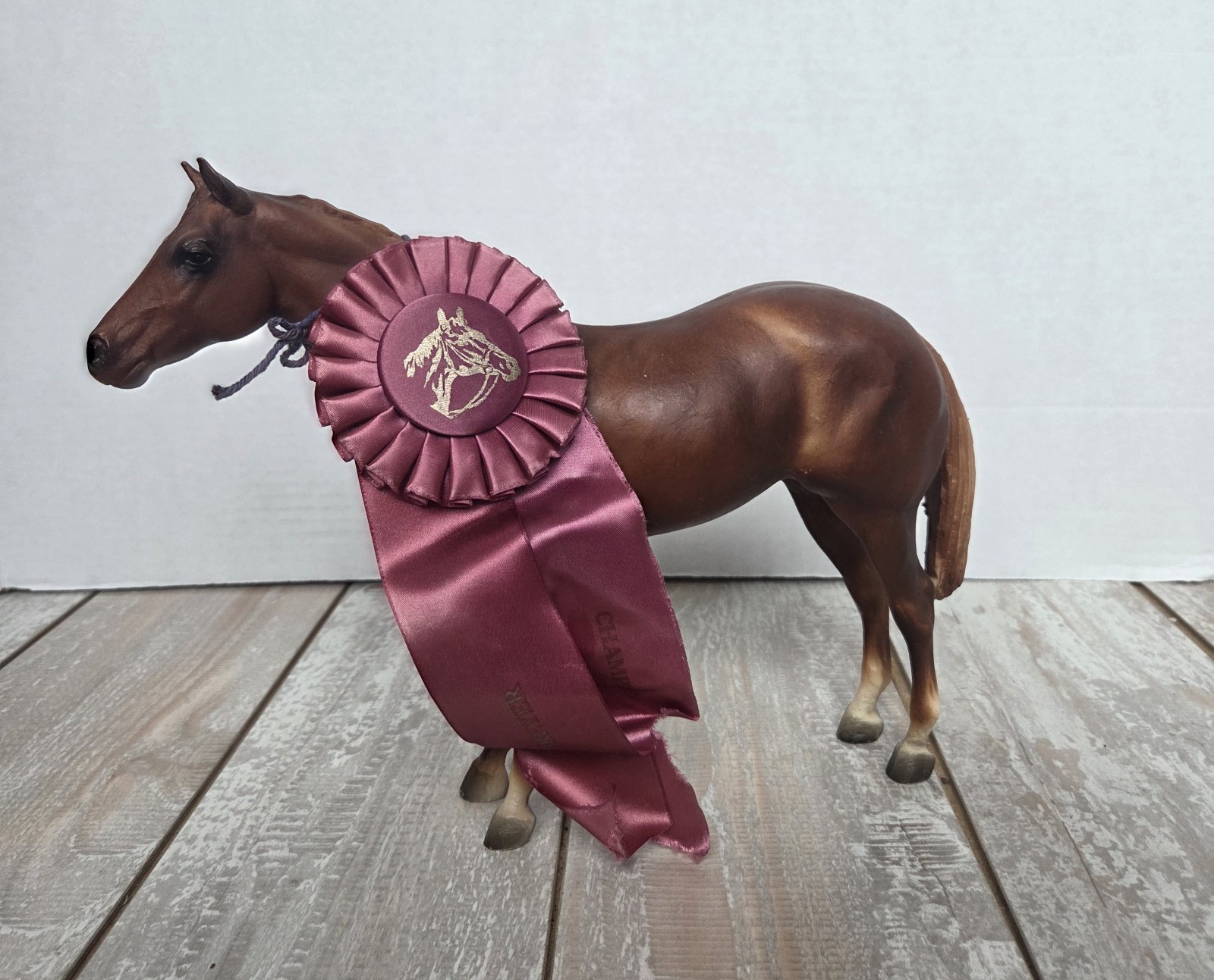 Vintage Breyer Horse Model Figurine With Sash Made In USA