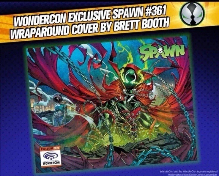 Wondercon Exclusive Spawn #361 - Brett Booth Wraparound Cover. Limited to 650
