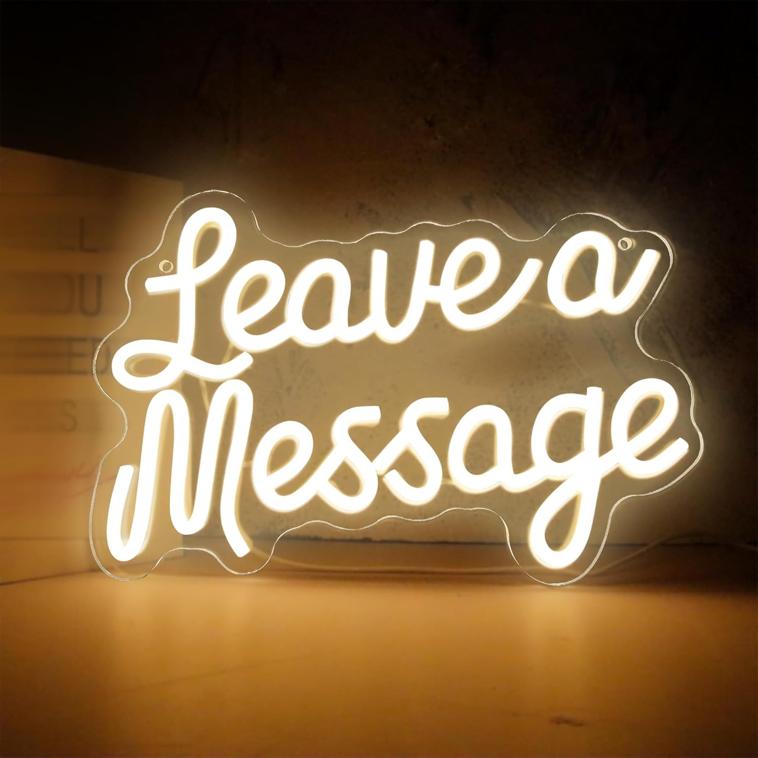 Leave a Message Neon wall decoration,LED message board signage (8.4×12.5 inches)