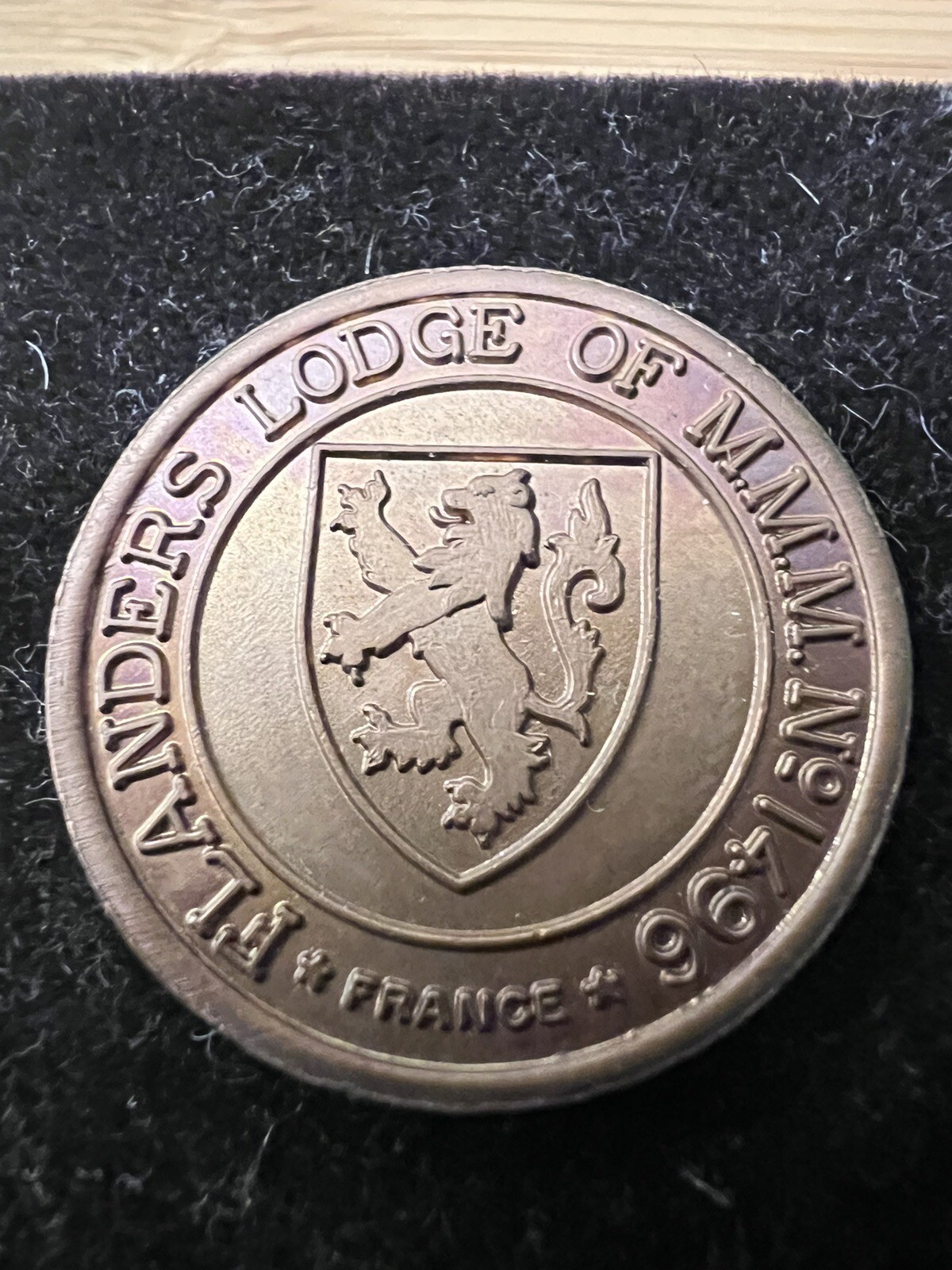 (BOULOGNE), FRANCE MASONIC PENNY TOKEN #1496 - B251