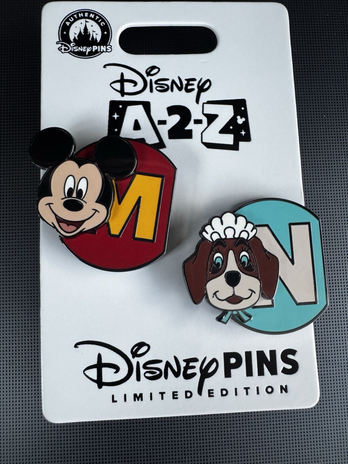 Disney Limited Edition Disney A-2-Z M Mickey N Nana pins