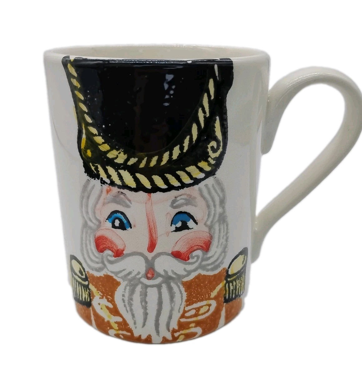 Vietri Italy Nutcracker Christmas Coffee Mug Cup