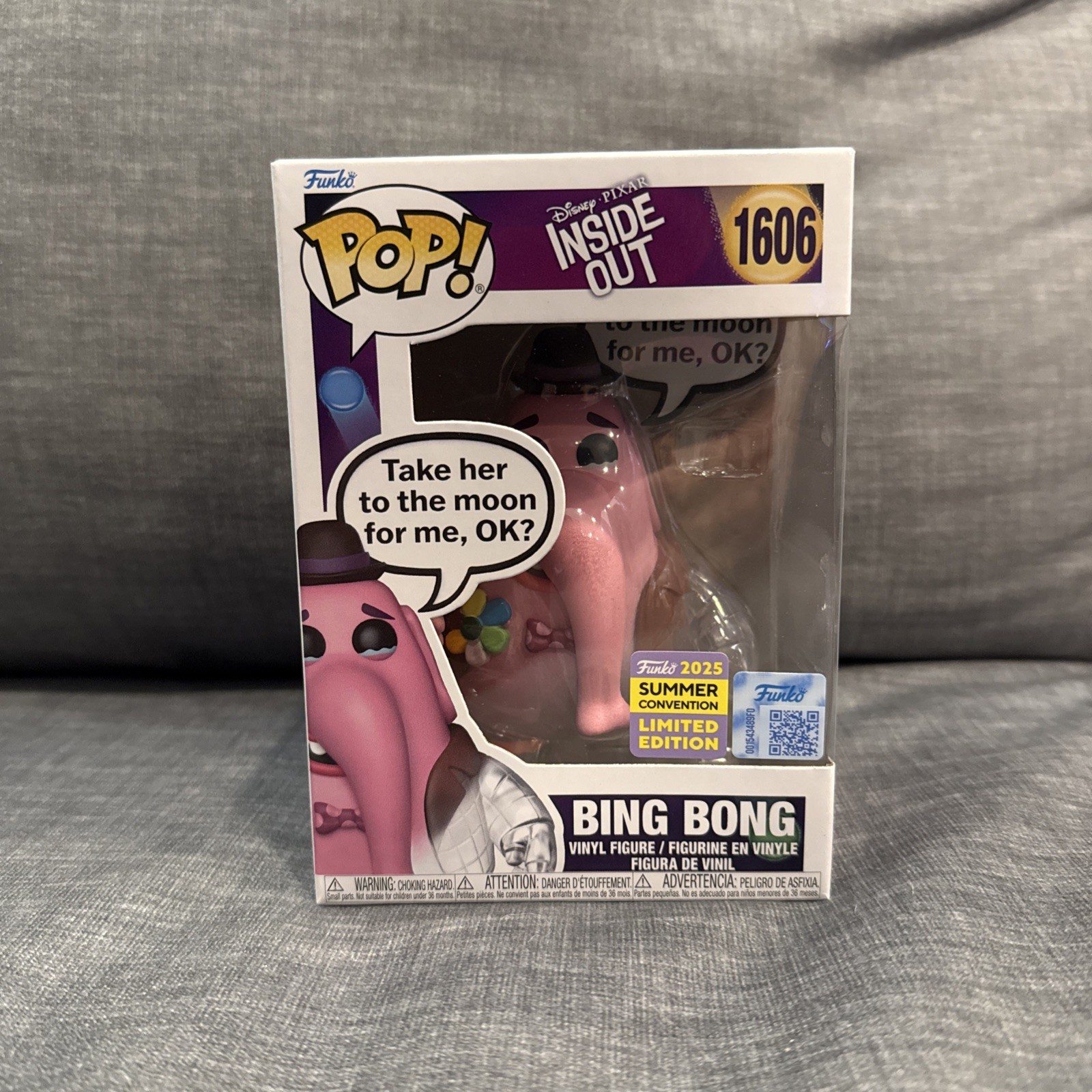 Funko Pop Disney Pixar Inside Out Bing Bong #1606 2025 Summer Convention Edition