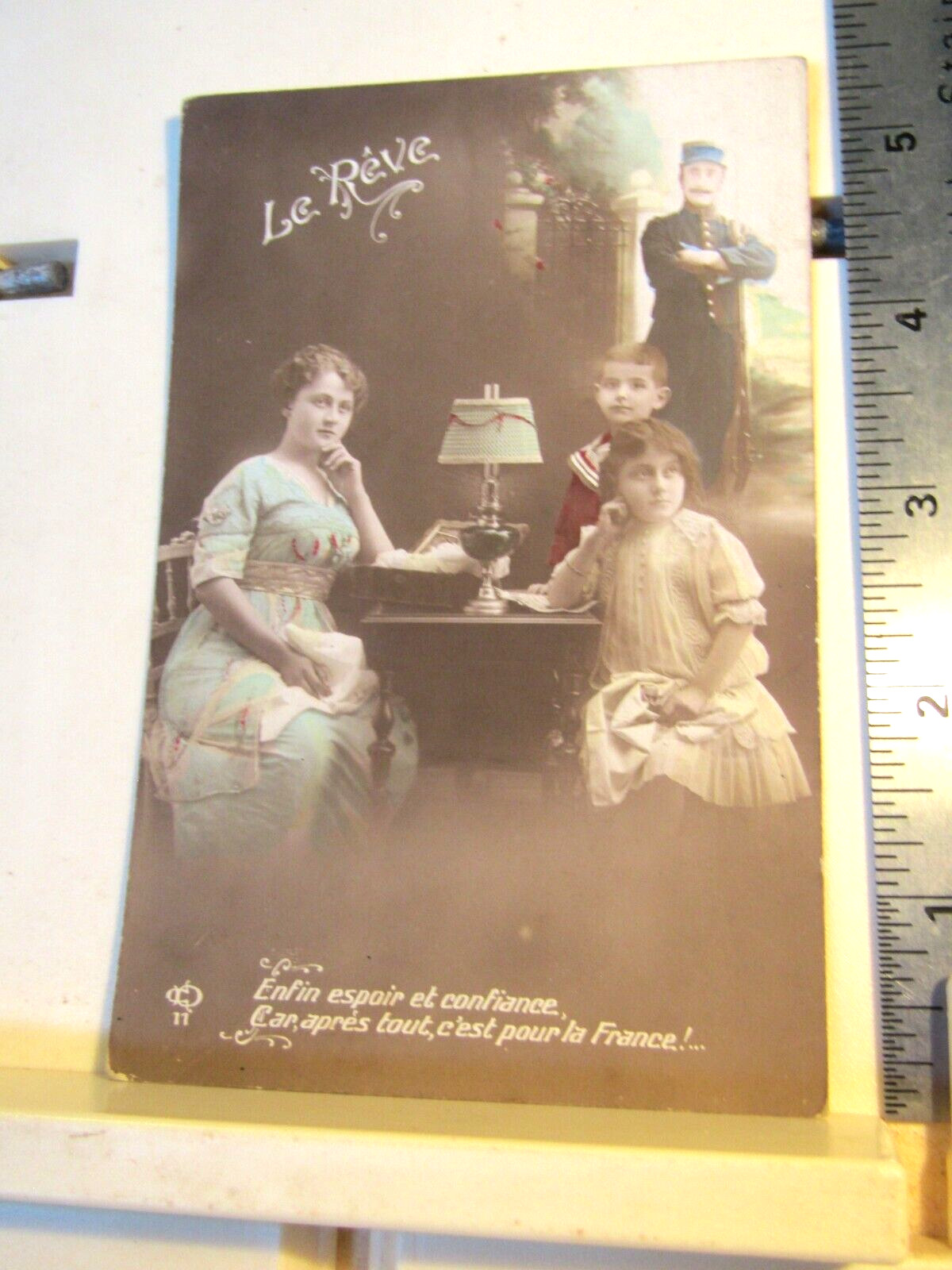 1915 Le Reve WW1 French Postcard soldier 242 infantry 30 company Morlaix
