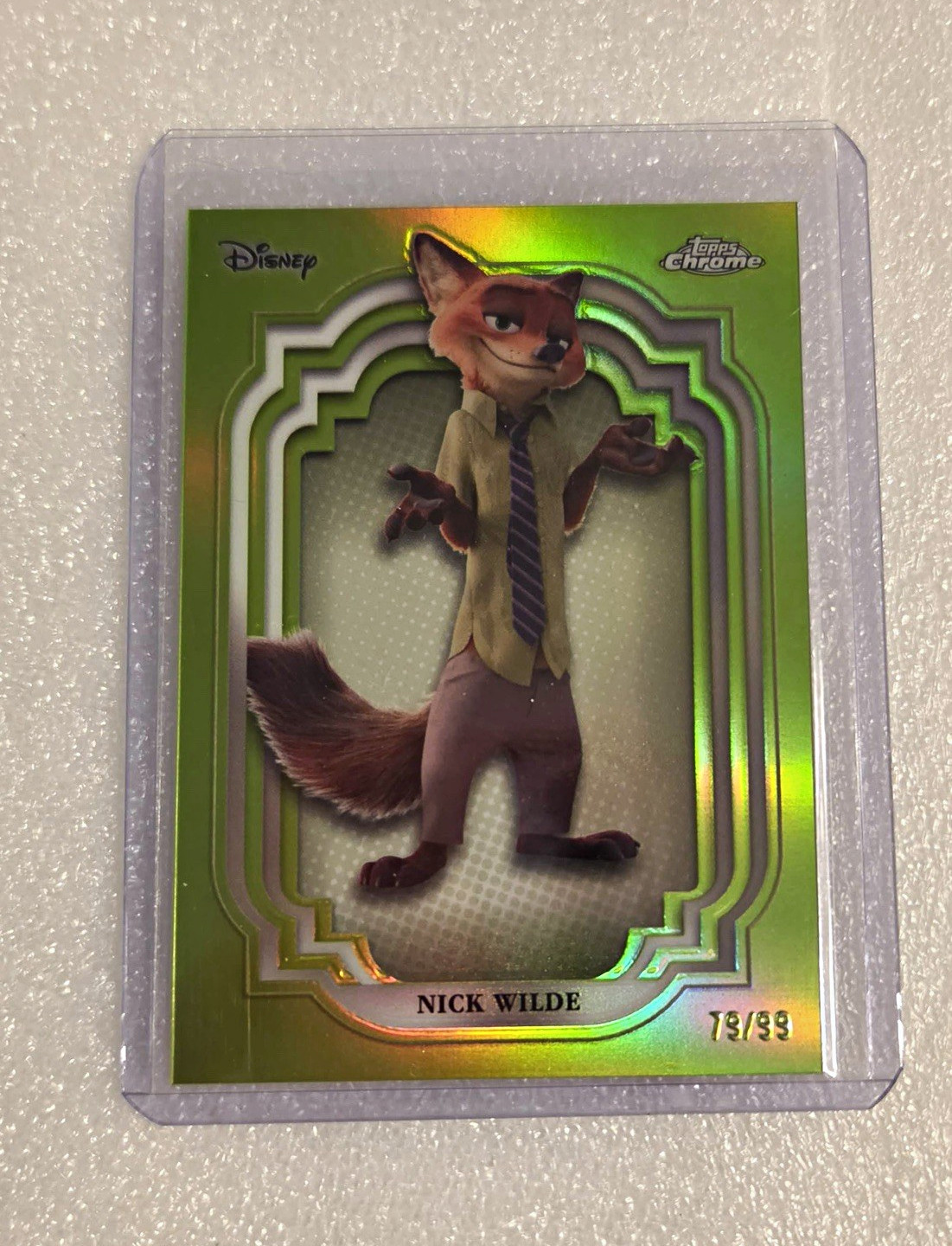 Topps 2024 Topps Chrome Disney Zootopia Nick Wilde #167 Green 79/99