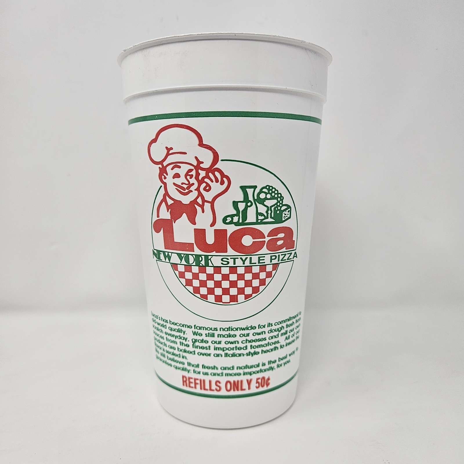 Vintage Luca Pizza di Roma New York Style Pizza Coca-Cola 32 oz Cup Vintage Luca Pizza di Roma New York Style Pizza Coca-Cola 32 oz Cup