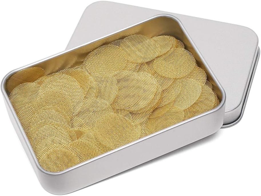 200 Pieces Pipe Screens Brass Screens, Premium 5/8 Inch Pipe Screens with Box by