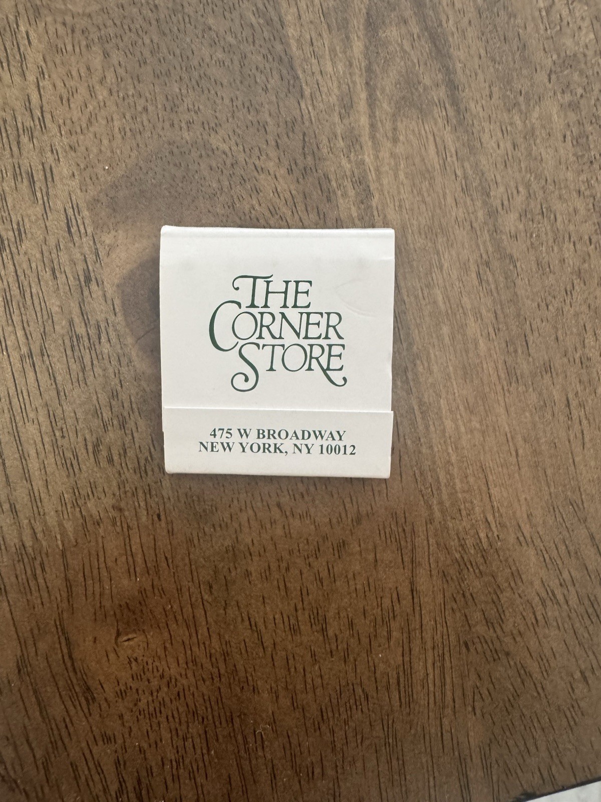 The Corner Store Matchbook (New York, NY)