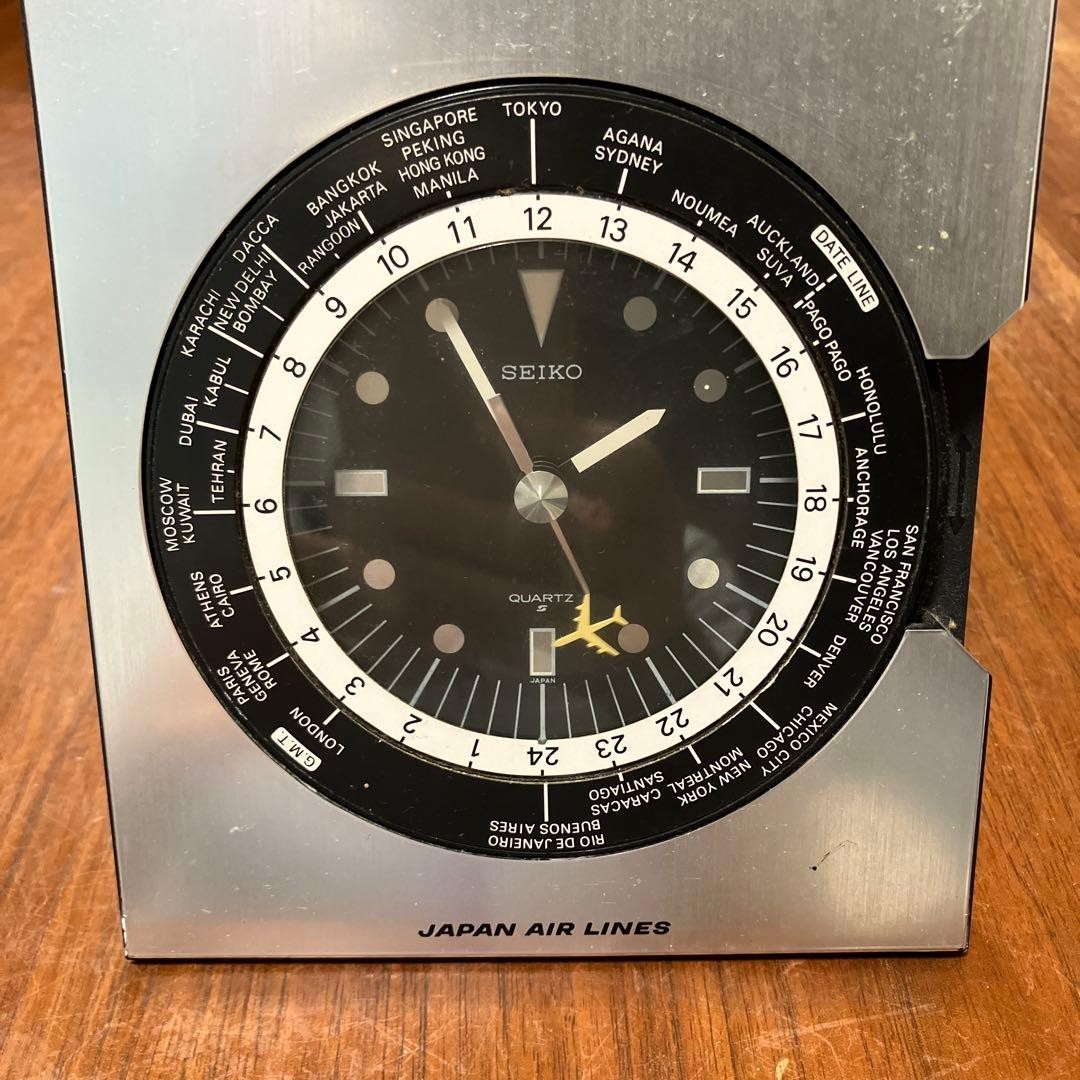 Vintage JAL Japan Airlines Table Clock World Time Seiko Quartz Limited Japan Vintage JAL Japan Airlines Table Clock World Time Seiko Quartz Limited Japan