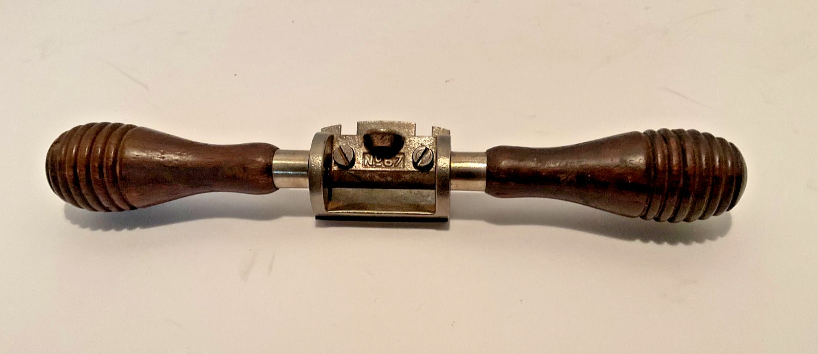 Stanley No 67 Universal Spoke Shave Plane Draw Knife Tool Pat Feb 25 98 on blade