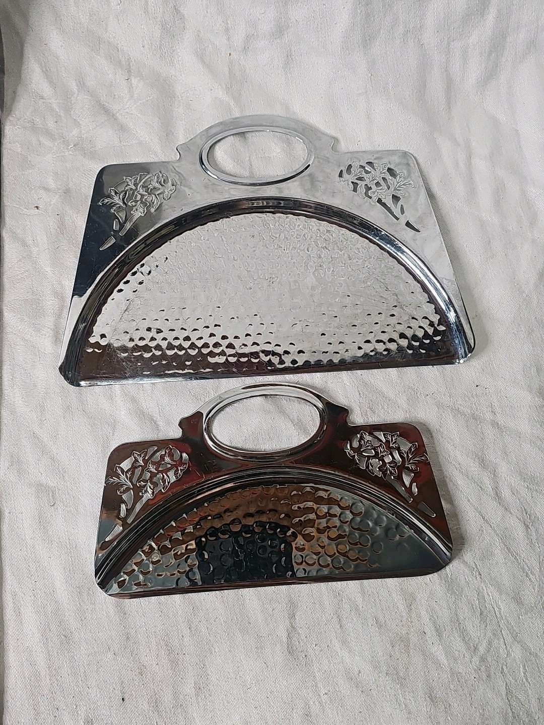 Vintage Farberware Chrome Table Crumber Silent Butler Set