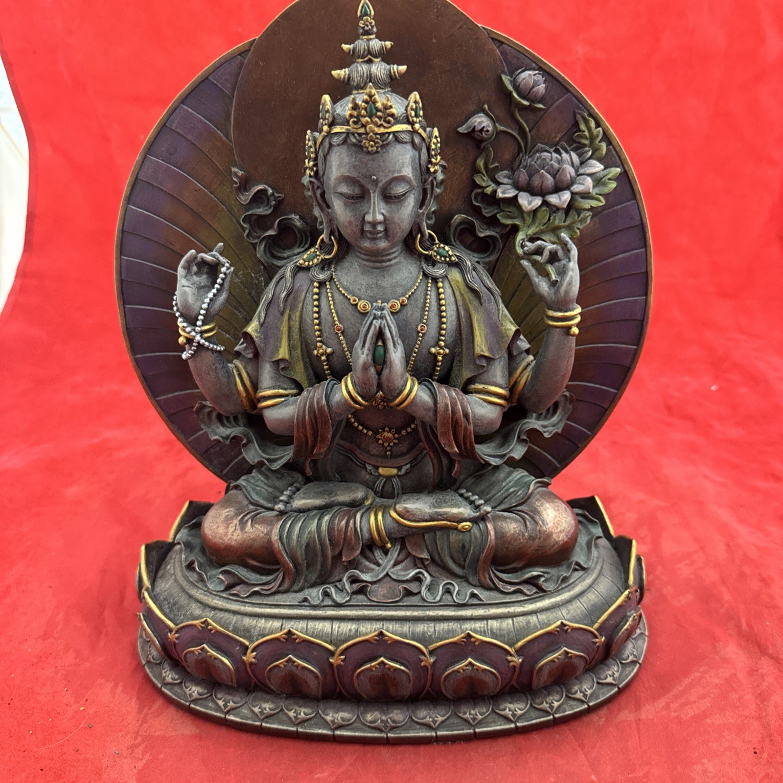 avalokiteshvara statue Tibetian Buddhism Chenrozig Guanyin 10” 