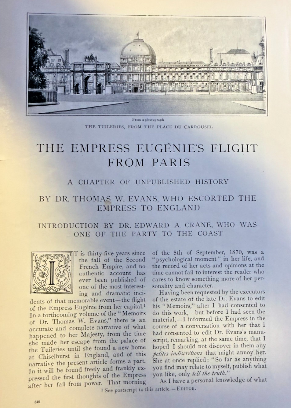 1905 Empress Eugenie Flight From Paris Second French Empire illustrated 1905 Empress Eugenie Flight From Paris Second French Empire illustrated