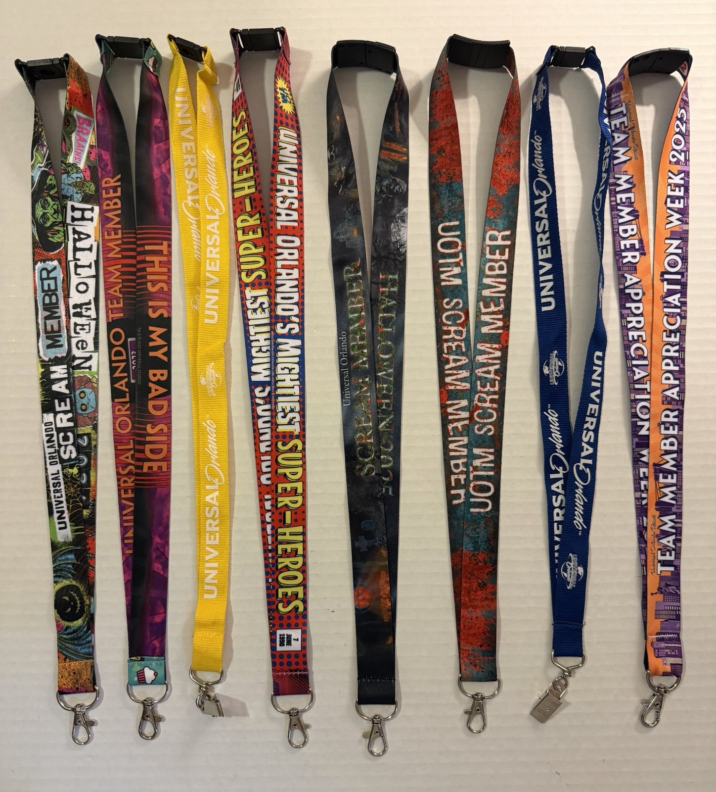 Universal Studios Employee Lanyards - Halloween Horror Nights + Others 8 Total