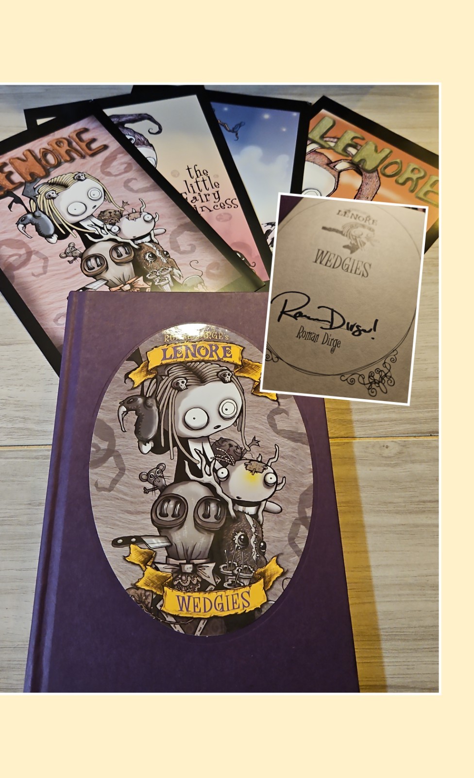 SIGNED Titan Books Lenore : WEDGIES Roman Dirge hardcover NEW with prints 