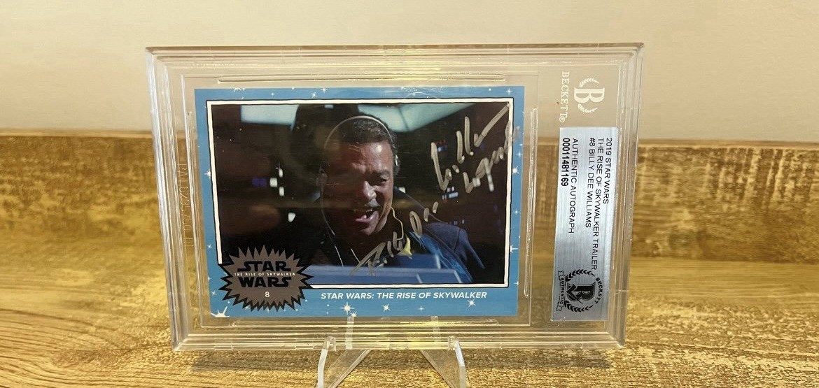 Billy Dee Williams topps autograph Star Wars Beckett Authentic Billy Dee Williams topps autograph Star Wars Beckett Authentic