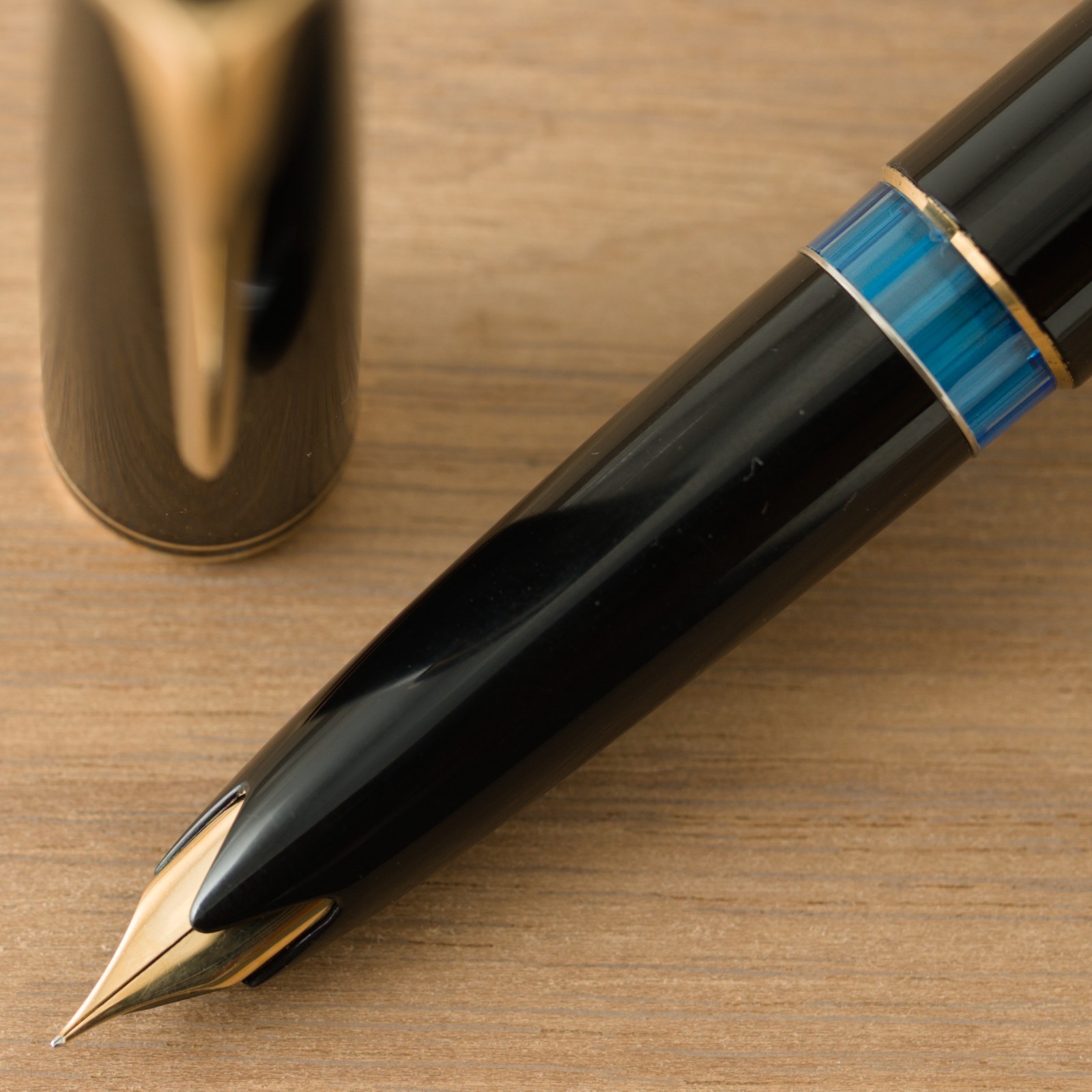 Authentic Vintage 1960s Montblanc 24 Black 14C Wing Nib F EF Piston Serviced