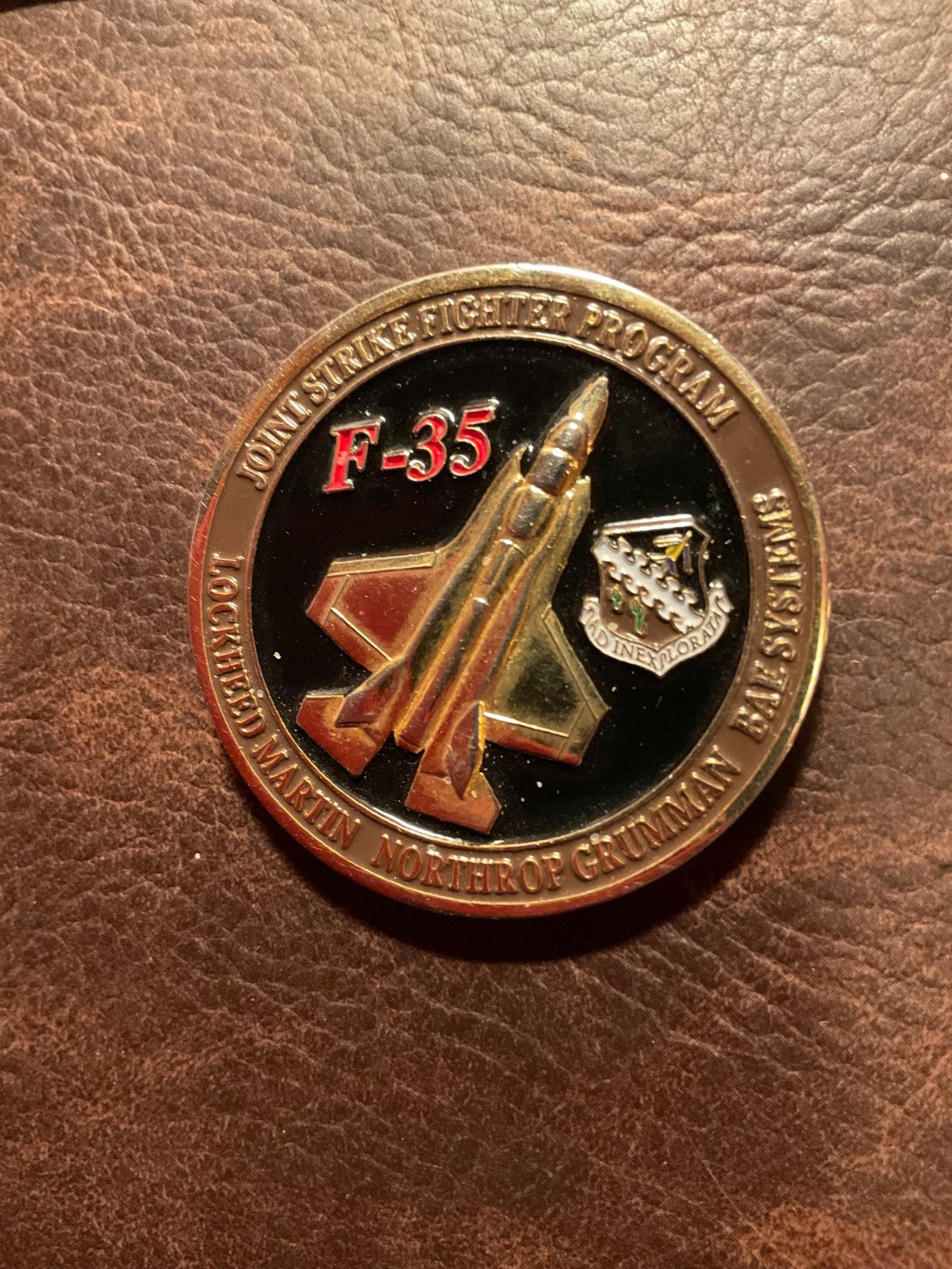 JSF Challenge Coin F35 Program original 2001 showing services 