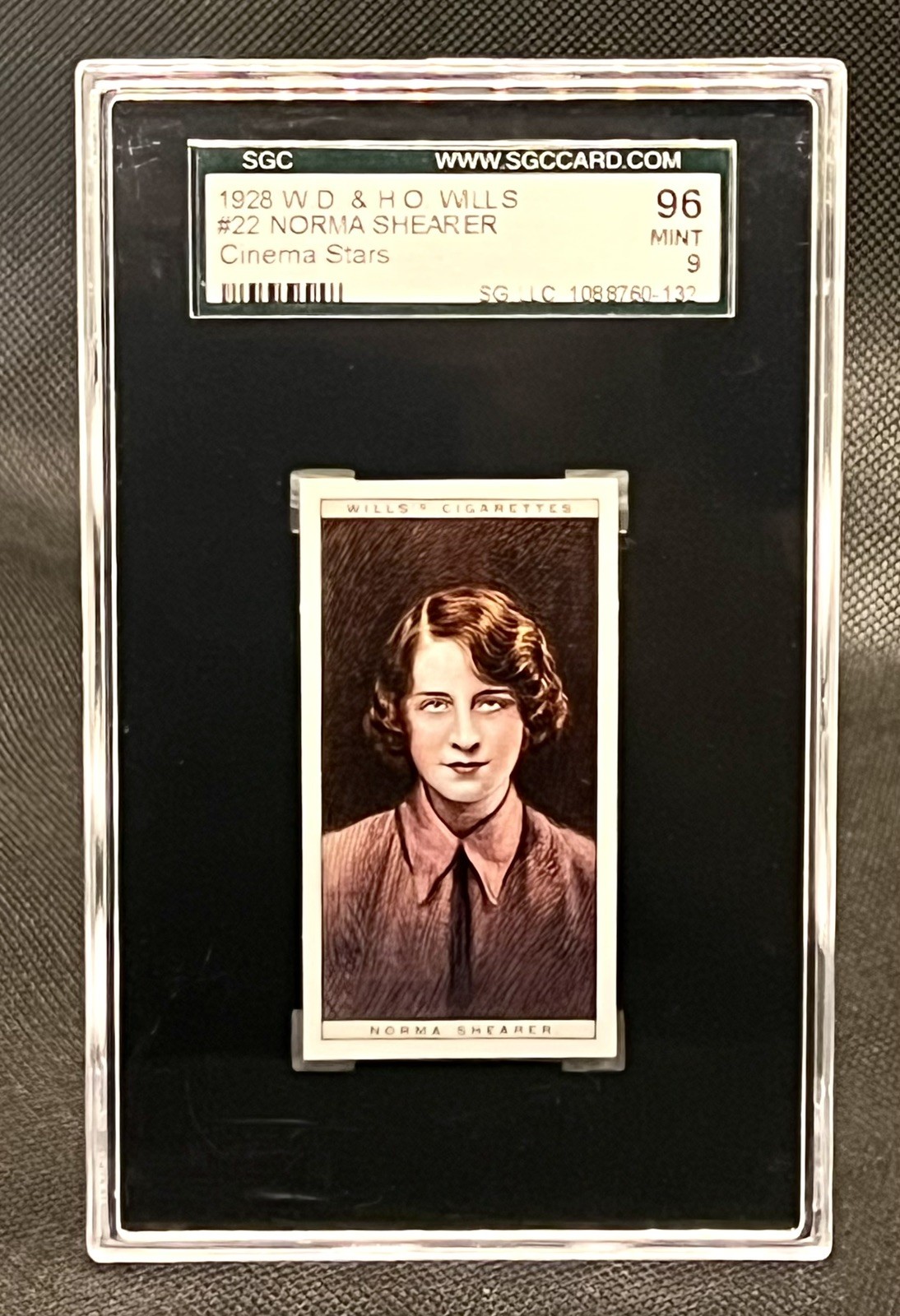 1928 WD & HO Wills #22 Norma Shearer Cinema Stars SGC 9 Mint