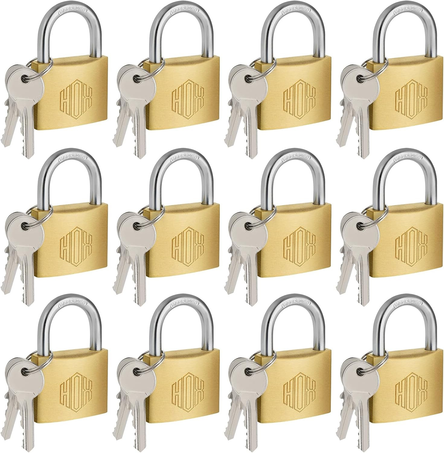 Durable Solid Brass Keyed Padlock - 1-9/16\