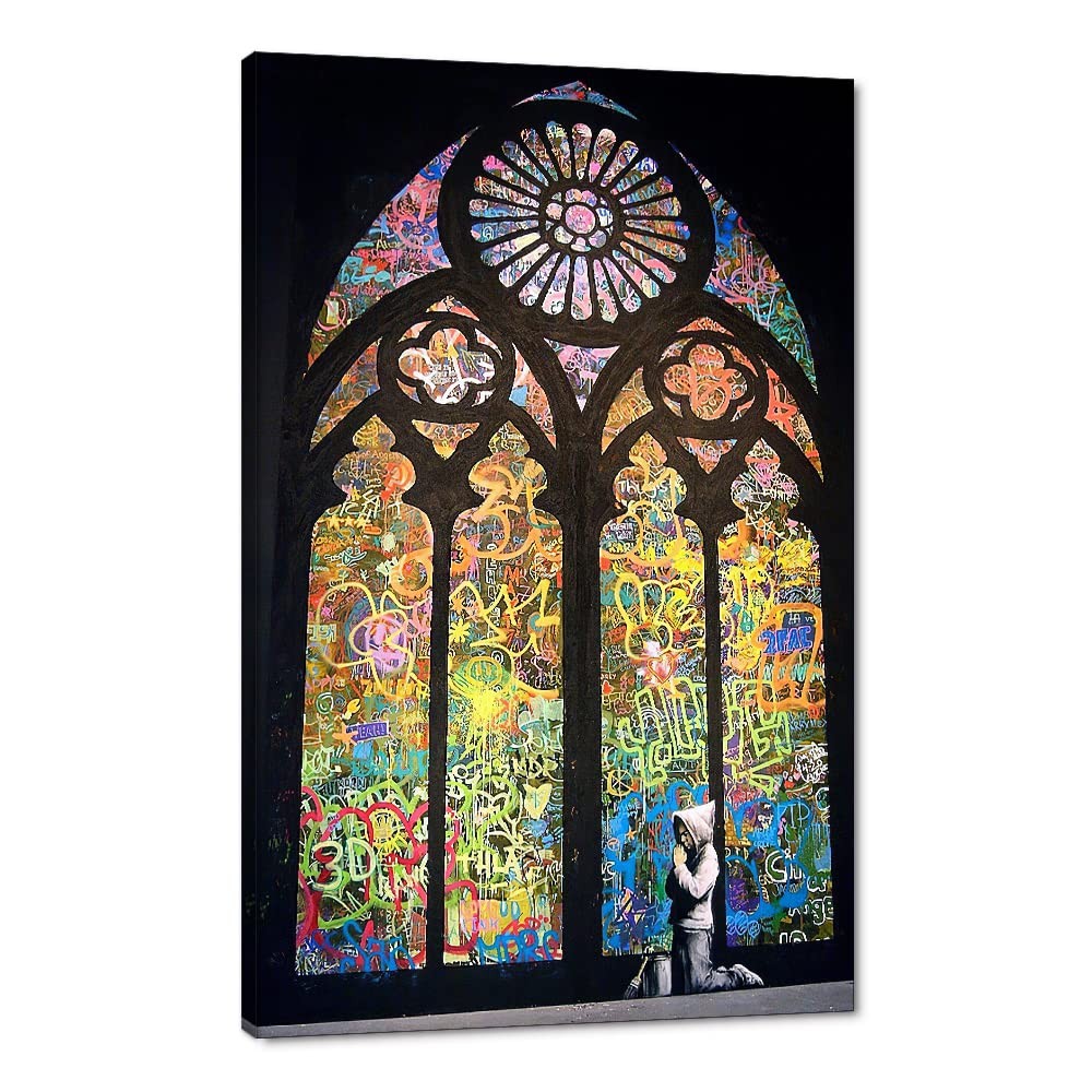 Yatsen Bridge Modern Graffiti Prints Wall Art Stained Glass Church Canvas Yatsen Bridge Modern Graffiti Prints Wall Art Stained Glass Church Canvas