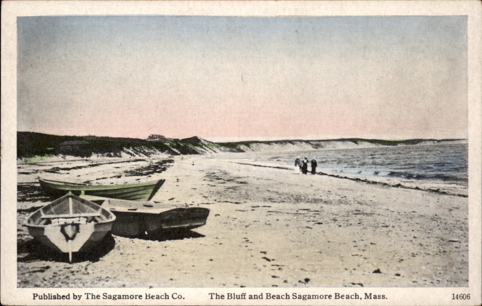 Sagamore Beach MA Beach and Bluff c1900s-10s Vintage Postcard