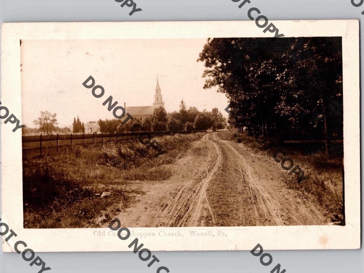 c1912 Old Goshenhoppen Church WOXALL WOXHALL Pennsylvania PA Montgomery RPPC