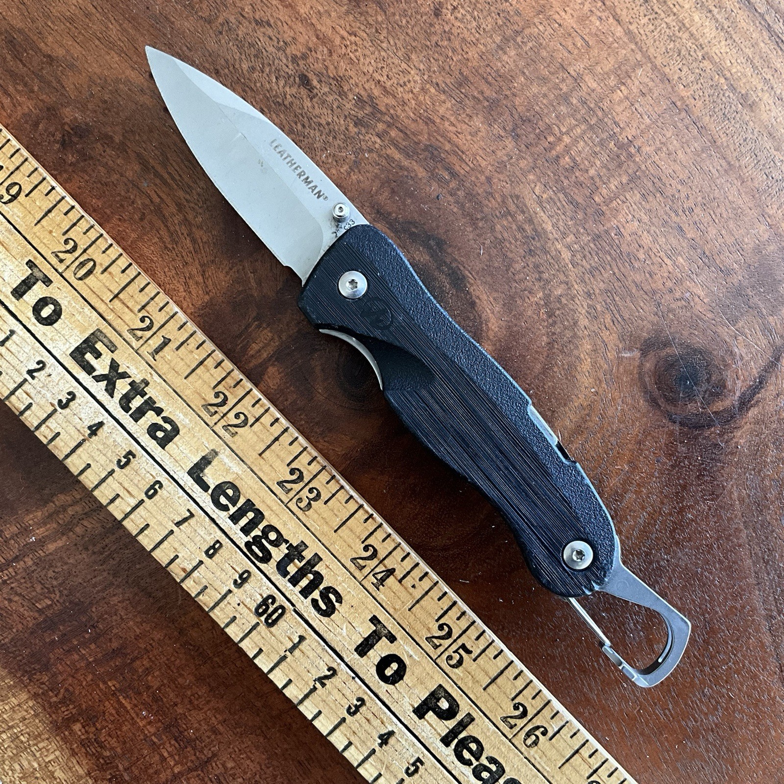 Leatherman Carabiner Crater C33 folding clip Pocket Knife Black Retired Leatherman Carabiner Crater C33 folding clip Pocket Knife Black Retired