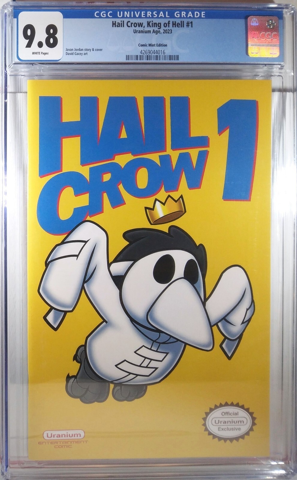 🔥 CGC 9.8 HAIL CROW KING OF HELL 1 COMIC MINT MEGA CON SUPER MARIO BROS VARIANT
