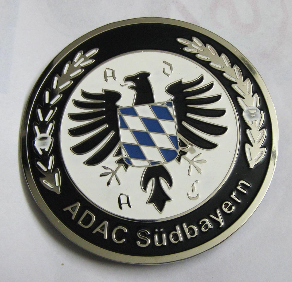 ADAC SUDBAYERN GRILL BADGE EMBLEM  CAR EMBLEM CAR ACCESS CAR DECOR EMBLEM LOGOS