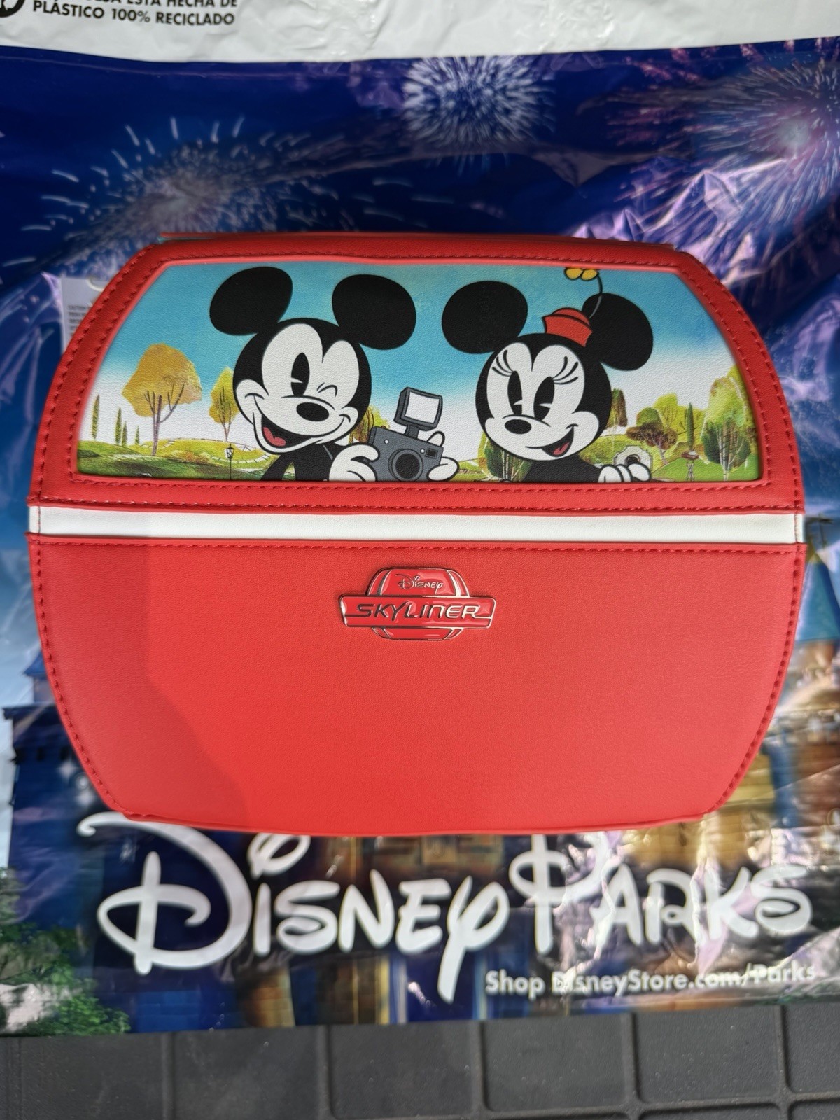 Disney Parks Loungefly Skyliner Shoulder Bag Purse Mickey Mouse Donald Duck NEW
