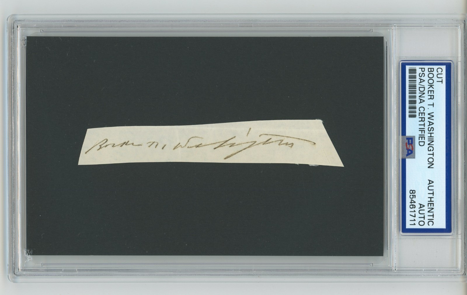 Booker T. Washington ~ Signed Autographed Authentic Signature ~ PSA DNA Encased