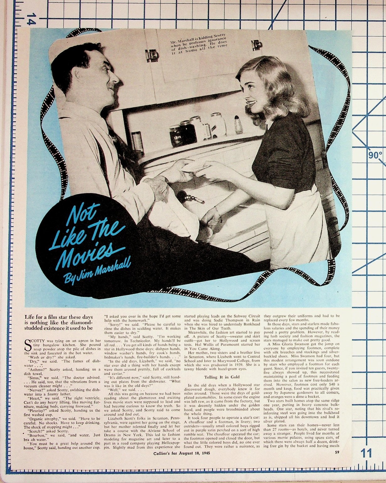 Vintage 1945 Collier's Magazine Page Du Pont Nylon Brush Ad 