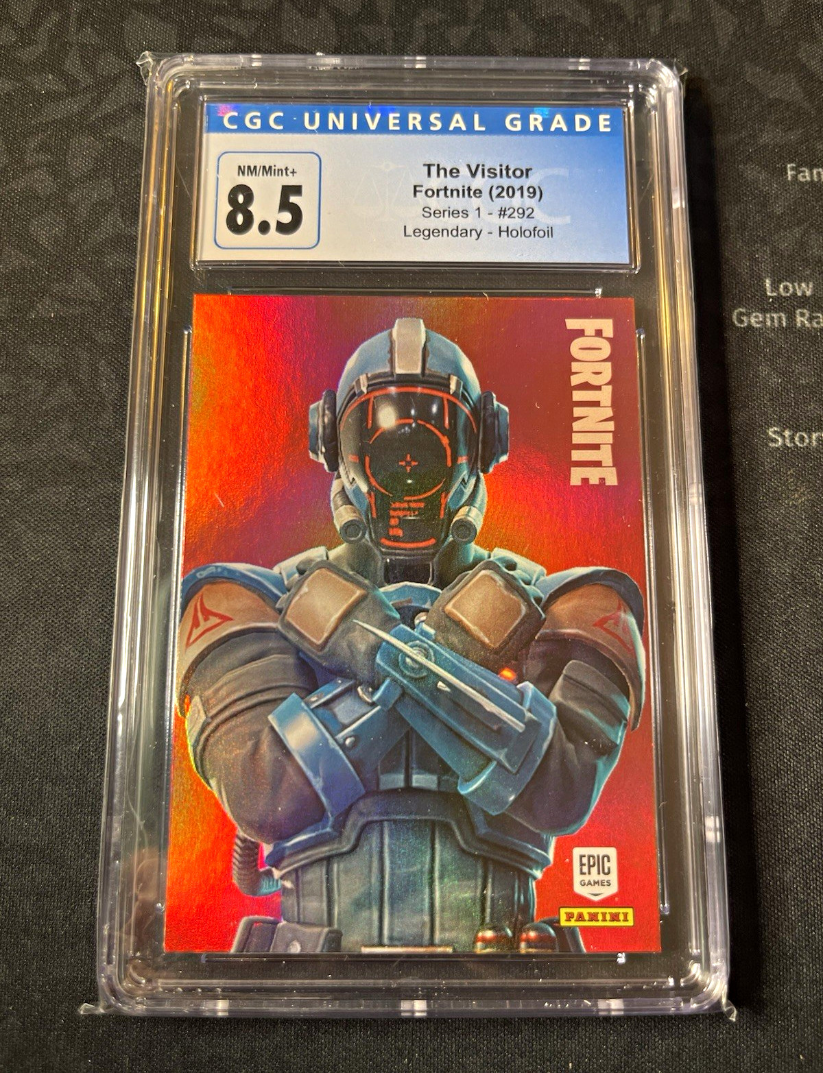 Panini 2019 Fortnite Series 1 The Visitor #292 Legendary Holofoil CGC 8.5