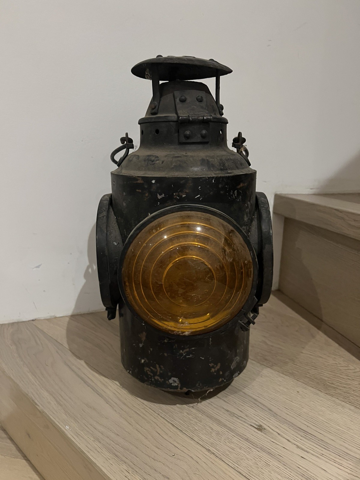 Antique CNR Piper Montreal Railroad Switch Lamp Amber Signal Lantern Canada 