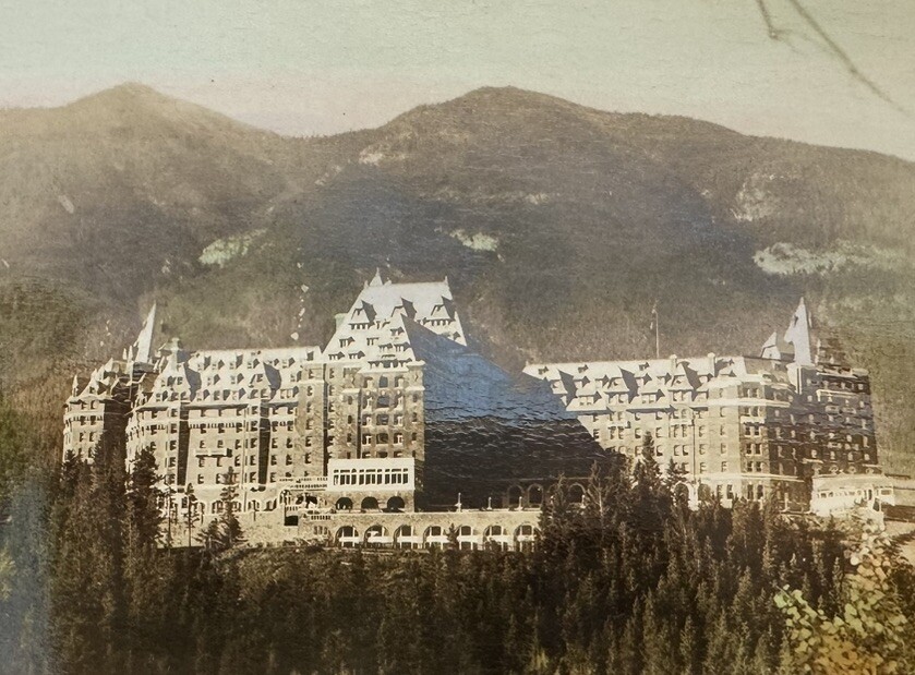 Vtg 1948 RPPC Real Photo Post Card The Banff Springs Hotel, Banff Alberta Canada