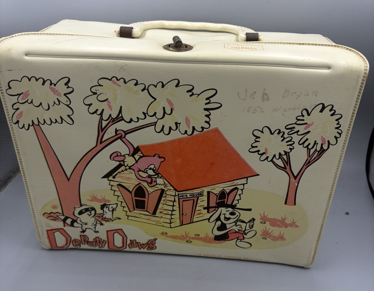 1961 Deputy Dawg Vintage Vinyl Lunch Box By Thermos 1961 Deputy Dawg Vintage Vinyl Lunch Box By Thermos