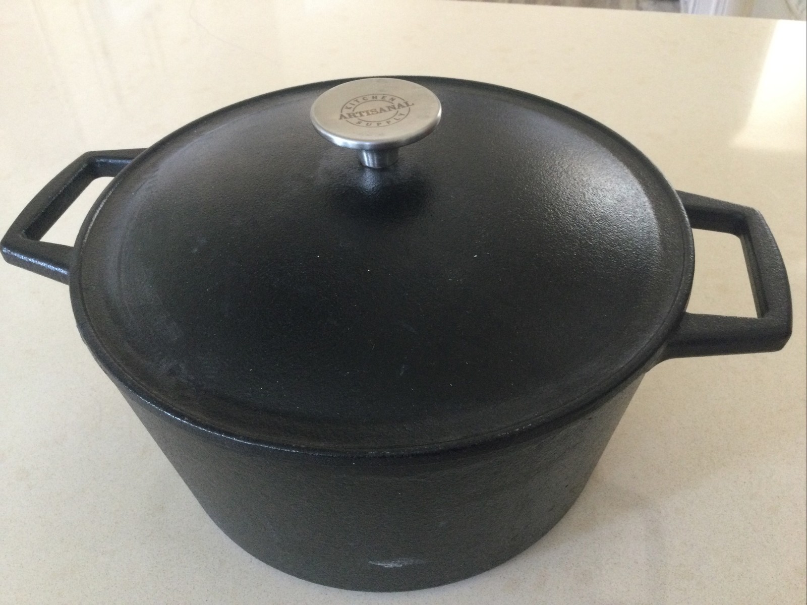 Artisanal Kitchen Supply Cast Iron Dutch Oven Pot. 10” Around