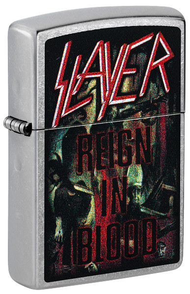 Zippo 47221, Slayer-Reign in Blood Design, Street Chrome Finish Lighter, NEW