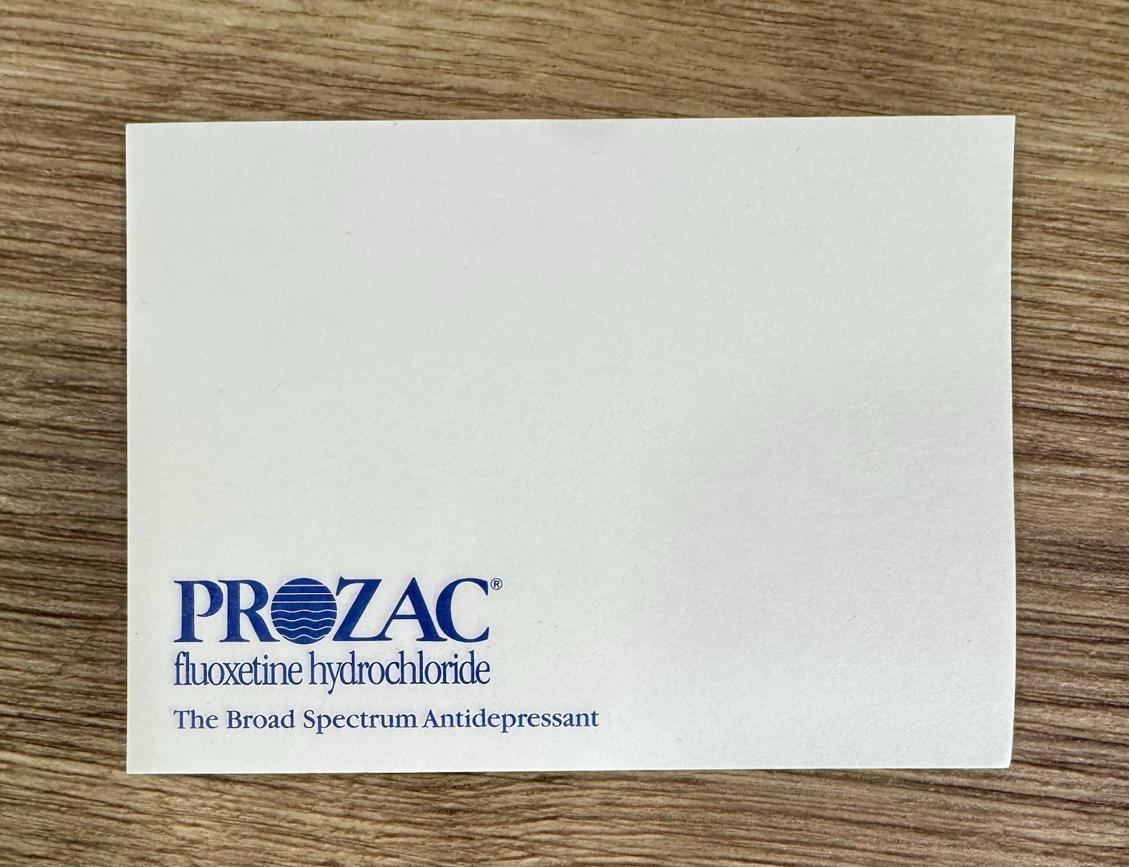 Vintage 1993 Prozac Eli Lilly Advertising Post-it Note Pad Pharma Drug Rep Dr