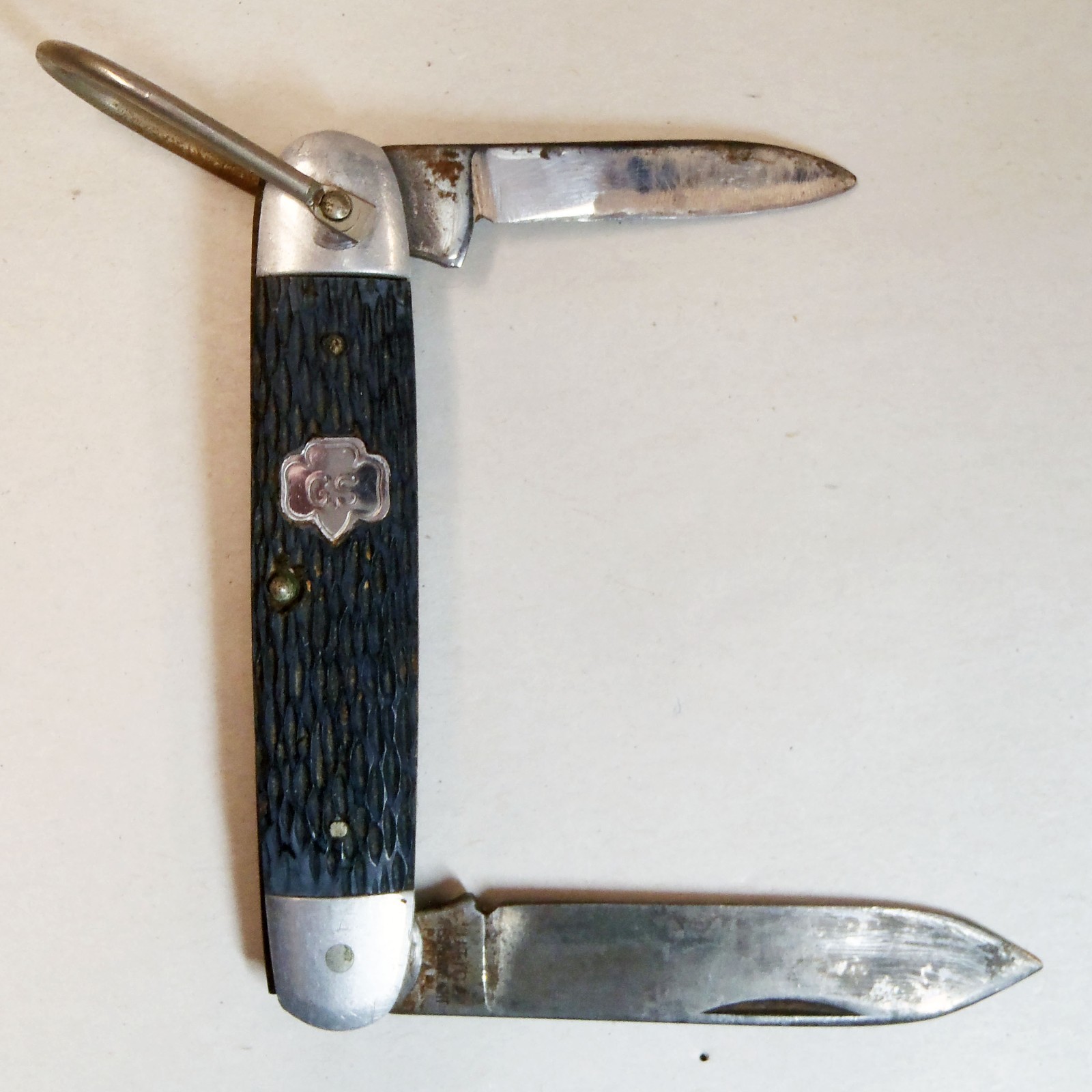 Vintage Utica GS Girl Scout Featherweight Knife 2-Blade Folding Pocket Knife USA