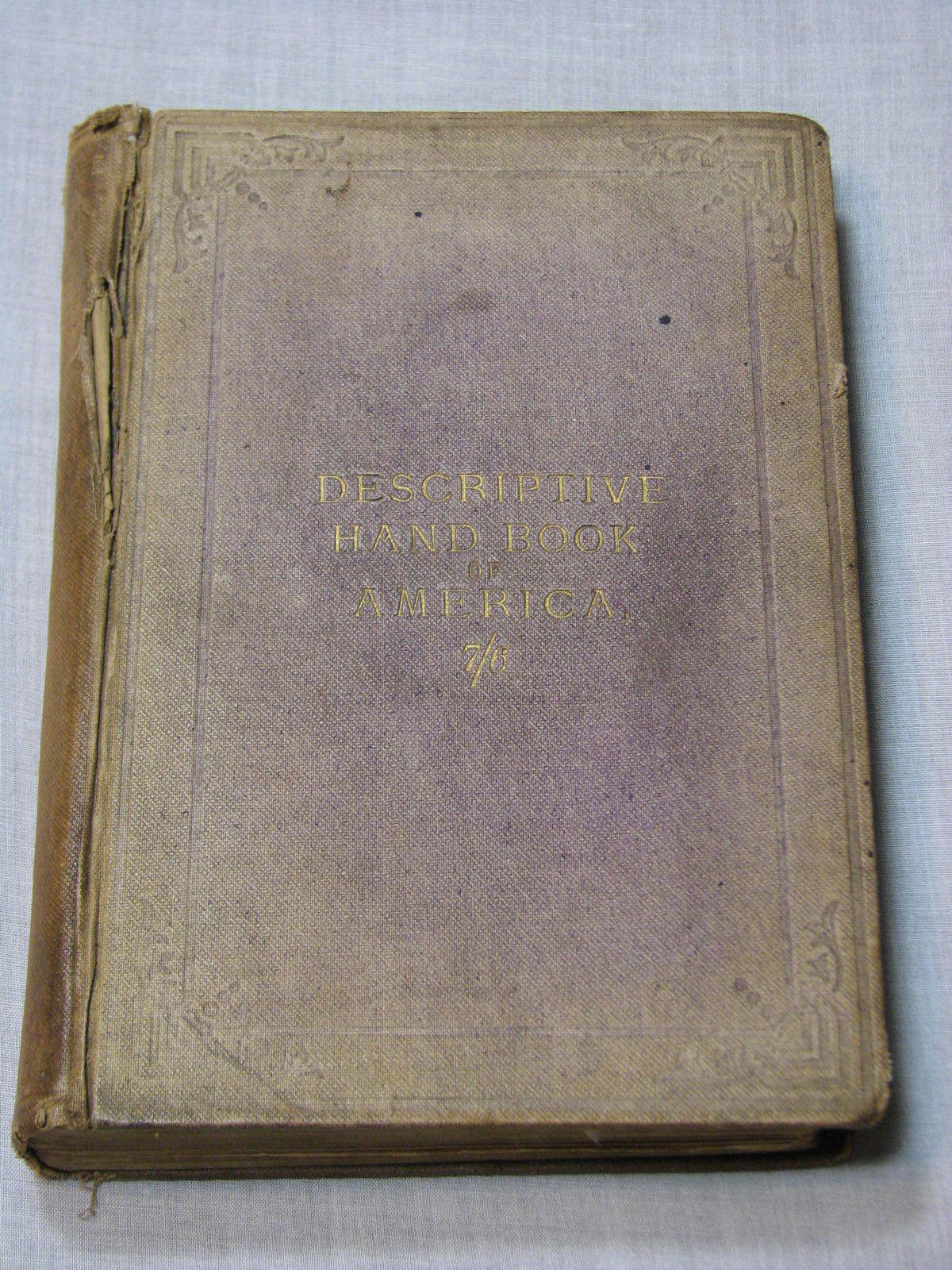 Descriptive Handbook of America 7/6 Antique 1860\'s Bacon England USA old History
