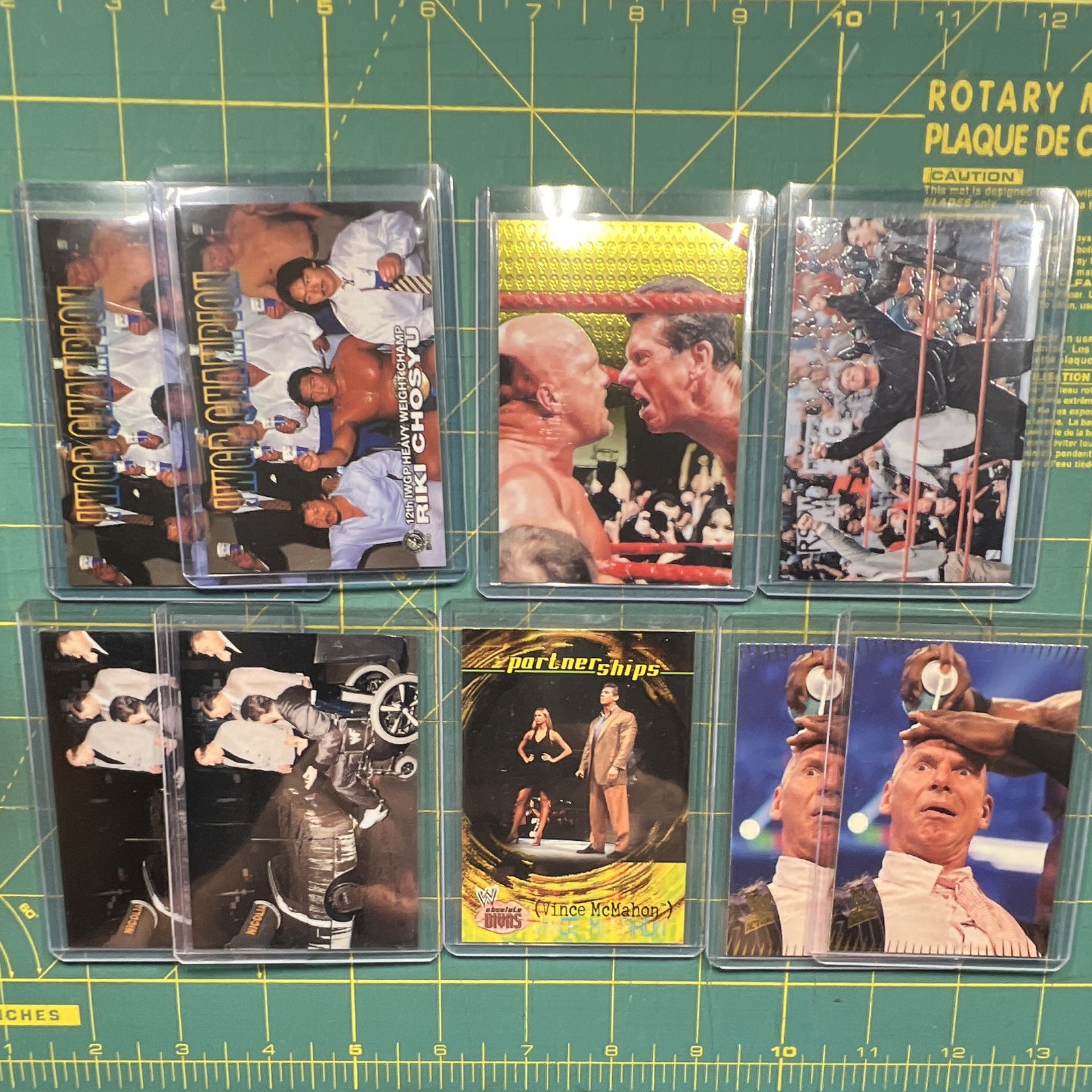 Vince McMahon WWE Card Lot 26 Vintage 1998-2018 Chromium Foil Topps Fleer